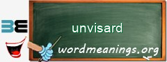 WordMeaning blackboard for unvisard